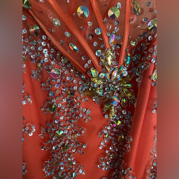 Nectarine Prom/Pageant/Evening Gown Sz S - Picture 4 of 14